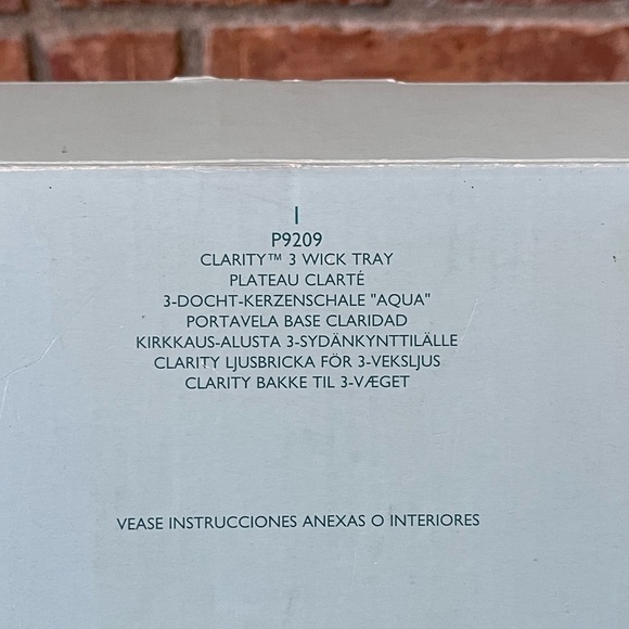 PartyLite Clarity 3 Wick Tray with Box - Picture 2 of 6